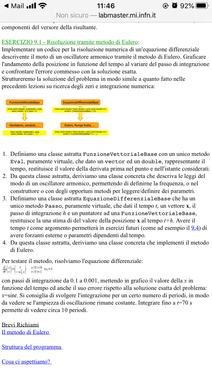 Esempio 1 di esercizi